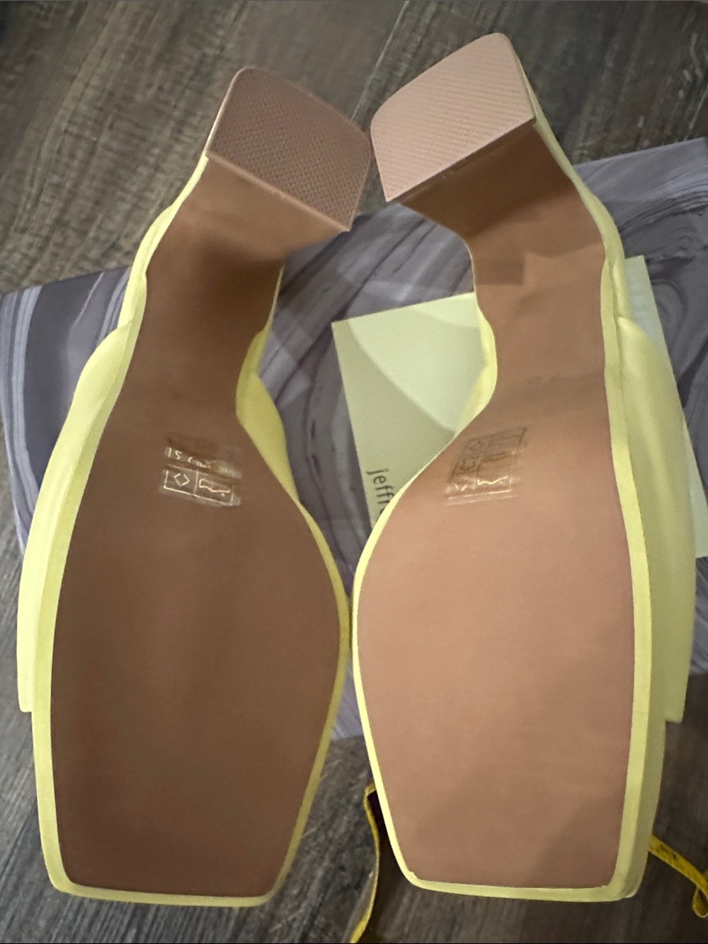 Jeffrey Campbell Yellow Platform Mule Heels - Picture 9 of 10